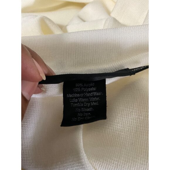 MISOOK Skirt Tulip Ruch Faux Wrap Off White size Small - Picture 6 of 8